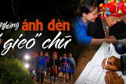 Những ánh đèn 'gieo' chữ