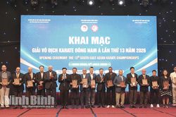 Khai mạc Giải Vô địch Karate Đông Nam Á lần thứ 13 năm 2026 tại Ninh Bình