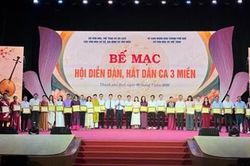 Hội diễn dân ca 3 miền khép lại với nhiều dấu ấn