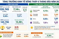 Đồng Tháp xếp thứ 2 vùng ĐBSCL về tăng trưởng GRDP