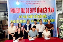 Nghiệm thu, tổng kết đề &aacute;n hỗ trợ thiết kế mẫu m&atilde;, bao b&igrave; đ&oacute;ng g&oacute;i sản phẩm thạch đen tại x&atilde; Đ&ocirc;ng Kh&ecirc;
