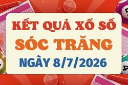 Kết quả xổ số S&oacute;c Trăng h&ocirc;m nay 8/7/2026 - XSST 8/7