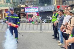 Huấn luyện nghiệp vụ phòng cháy, chữa cháy phục vụ Chương trình 'Tổ quốc bình yên'