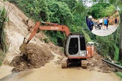 Thái Nguyên kịp thời xử lý sạt lở trên Quốc lộ 3B