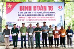 Binh đoàn 16 khám bệnh và tặng quà cho nhân dân vùng biên TP Đồng Nai