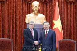 Tổng B&iacute; thư, Chủ tịch nước T&ocirc; L&acirc;m tiếp c&aacute;c Đại sứ đến ch&agrave;o từ biệt
