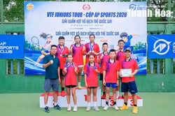 Quần vợt Thanh Hóa giành 5 huy chương tại Giải Vô địch trẻ Quốc gia 2026