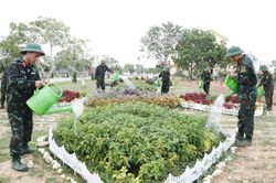 Trung đoàn 101 tham gia Hội thi 'Doanh trại chính quy, xanh, sạch, đẹp''