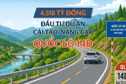 4.518 tỷ đồng đầu tư dự án Cải tạo, nâng cấp quốc lộ 14D