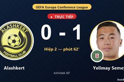 TRỰC TIẾPTrực tiếp Alashkert vs Yelimay Semey: Yelimay Semey mở tỷ số