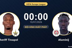 TRỰC TIẾPTrực tiếp Sheriff Tiraspol vs Aluminij: Đội h&igrave;nh xuất ph&aacute;t