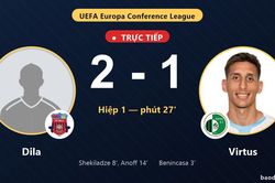 TRỰC TIẾPTrực tiếp Dila vs Virtus: Hiệp 2 bắt đầu, Dila dẫn 2-1