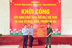 Bộ Chỉ huy Quân sự thành phố Đồng Nai khởi công xây dựng công trình thể dục, thể thao cho đồng bào tôn giáo