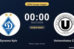Nhận định Dynamo Kyiv vs Universitatea Cluj: đội h&igrave;nh dự kiến