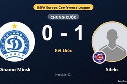 Sileks hạ Dinamo Minsk nhờ pha lập c&ocirc;ng của Hasukic