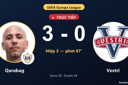 TRỰC TIẾPTrực tiếp Qarabag vs Vestri: Qarabag nới rộng c&aacute;ch biệt 3-0
