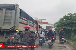 Phú Thọ: Xe tải nối đuôi vào Công ty Cổ phần Prime-Yên Bình, Quốc lộ 2 ùn tắc giờ cao điểm
