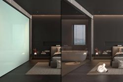Xu hướng thiết kế phòng tắm mở và sự lên ngôi của kính điện thông minh