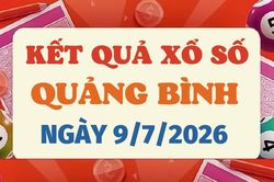 Kết quả xổ số Quảng Bình hôm nay 9/7/2026 - XSQB 9/7
