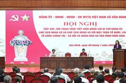 Xã Vân Đình: Đối thoại để tháo gỡ kịp thời các kiến nghị của nhân dân