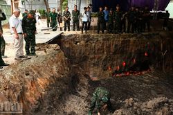 Tìm thấy 16 hài cốt liệt sĩ tại Công viên Lê Thị Riêng