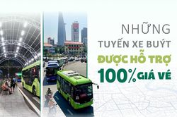 Những tuyến xe buýt được hỗ trợ 100% giá vé