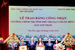 Chuẩn mức 1 mở ra chặng phát triển mới của Trường Chính trị tỉnh Phú Thọ