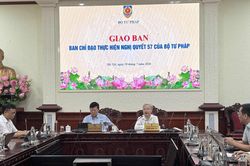 Giao ban Ban Chỉ đạo 57 của Bộ Tư pháp: Xác định rõ nhiệm vụ trọng tâm cần tập trung giải quyết