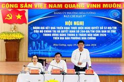Tiến độ giải quyết hồ sơ đ&uacute;ng hạn tại phường H&ograve;a Cường đạt tỷ lệ 99,45%