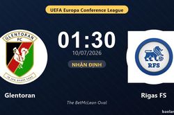 TRỰC TIẾPTrực tiếp Glentoran vs Rīgas FS: Trận đấu đang diễn ra