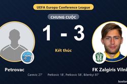Zalgiris Vilnius thắng ngược Petrovac, mở toang cửa v&ograve;ng loại Conference League