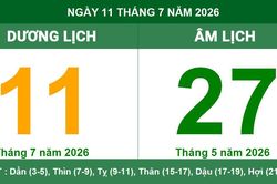 Lịch Âm Dương ngày 11/7/2026: Giờ hoàng đạo và lưu ý ngày Tam Nương
