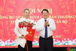 Hội nghị công bố Quyết định của Ban Thường vụ Tỉnh ủy về công tác cán bộ
