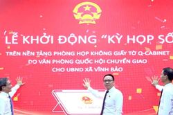 Xã Vĩnh Bảo chính thức triển khai mô hình 'Kỳ họp số' trên nền tảng Q-Cabinet