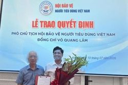 Hội Bảo vệ Người tiêu dùng Việt Nam bổ nhiệm ông Võ Quang Lâm làm Phó Chủ tịch