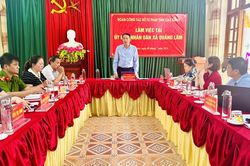 Sở Tư pháp kiểm tra công tác tư pháp tại xã Quảng Lâm