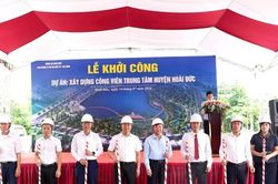 Hoài Đức khởi công dự án Công viên trung tâm, tạo điểm nhấn đô thị xanh