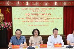 Thường trực Đảng ủy phường Cửa Nam giao ban với b&iacute; thư chi bộ, tổ trưởng tổ d&acirc;n phố