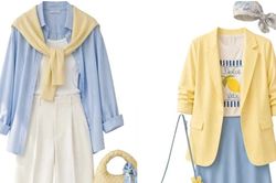 Vàng bơ và Baby Blue: Công thức màu sắc ngọt ngào các nàng nên thử Hè này