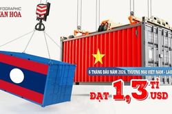 Thương mại Việt Nam - Lào đạt 1,3 tỉ USD trong 6 tháng đầu năm 2026
