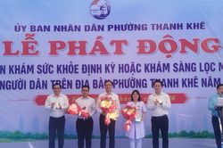 Thanh Khê phát động ra quân khám sức khỏe định kỳ, khám sàng lọc miễn phí cho người dân