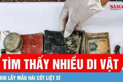 Đà Nẵng: Tìm thấy nhiều di vật khi lấy mẫu hài cốt liệt sĩ