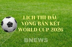 Lịch thi đấu vòng bán kết World Cup 2026 cập nhật mới nhất