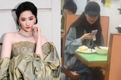 Nhan sắc thật của Lưu Diệc Phi ở chốn đ&ocirc;ng người g&acirc;y ch&uacute; &yacute;