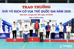 Đội tuyển cờ vua trẻ Đồng Nai giành 19 huy chương tại Giải vô địch cờ vua trẻ quốc gia 2026