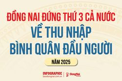 [Infographic] Đồng Nai đứng thứ 3 cả nước về mức thu nhập bình quân đầu người năm 2025
