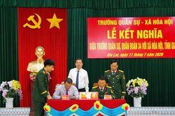 Các đơn vị quân đội tăng cường kết nghĩa với địa phương, nhà trường