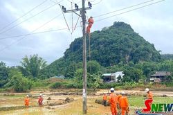 C&ocirc;ng ty Điện lực Sơn La nhanh ch&oacute;ng kh&ocirc;i phục cấp điện sau mưa lũ
