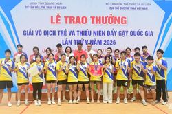 Giải Vô địch trẻ và Thiếu niên đẩy gậy quốc gia năm 2026: Thái Nguyên đứng thứ Nhì toàn đoàn