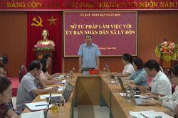 Sở Tư pháp kiểm tra công tác tư pháp tại xã Lý Bôn
